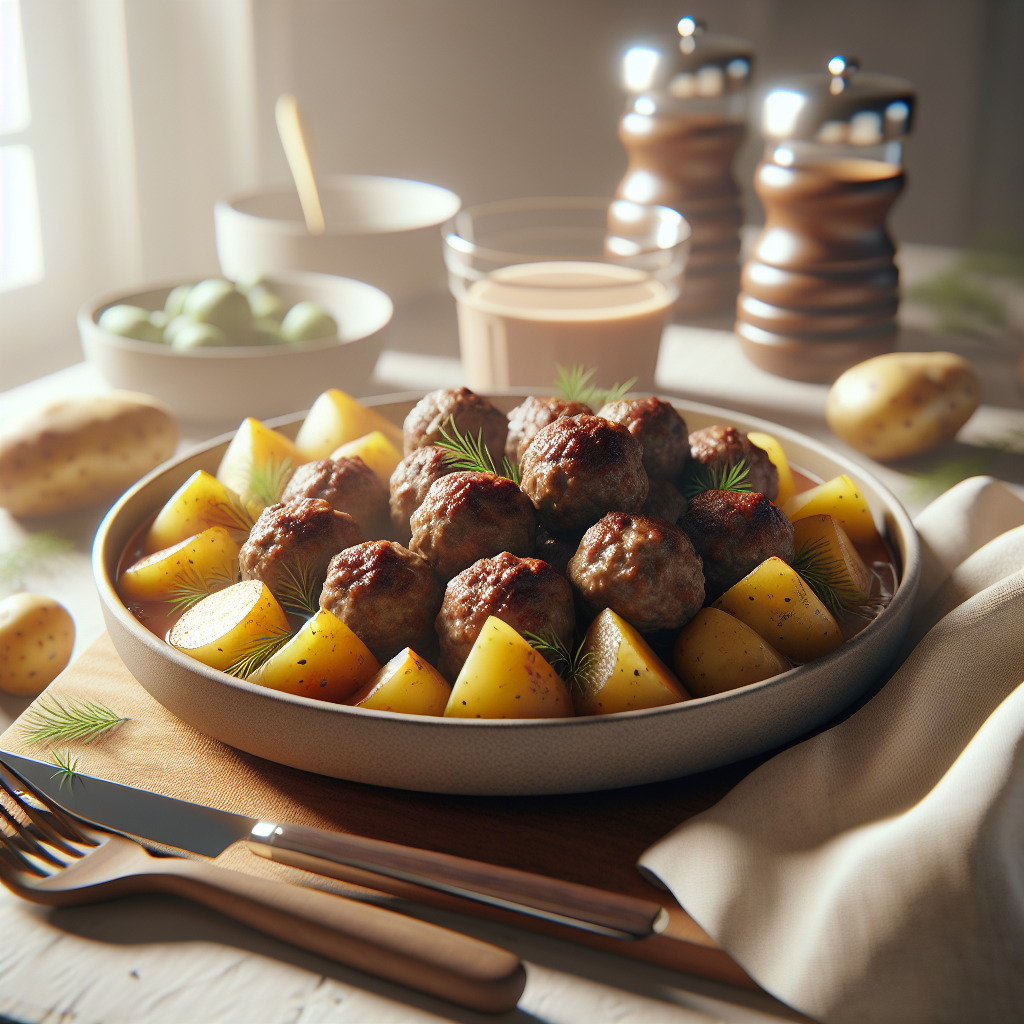 Plato de Albóndigas con Patatas