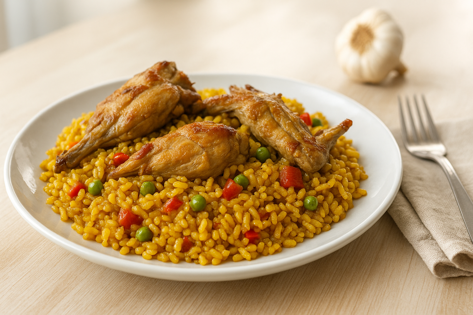 Plato de Arroz con conejo tradicional que enamora a todos