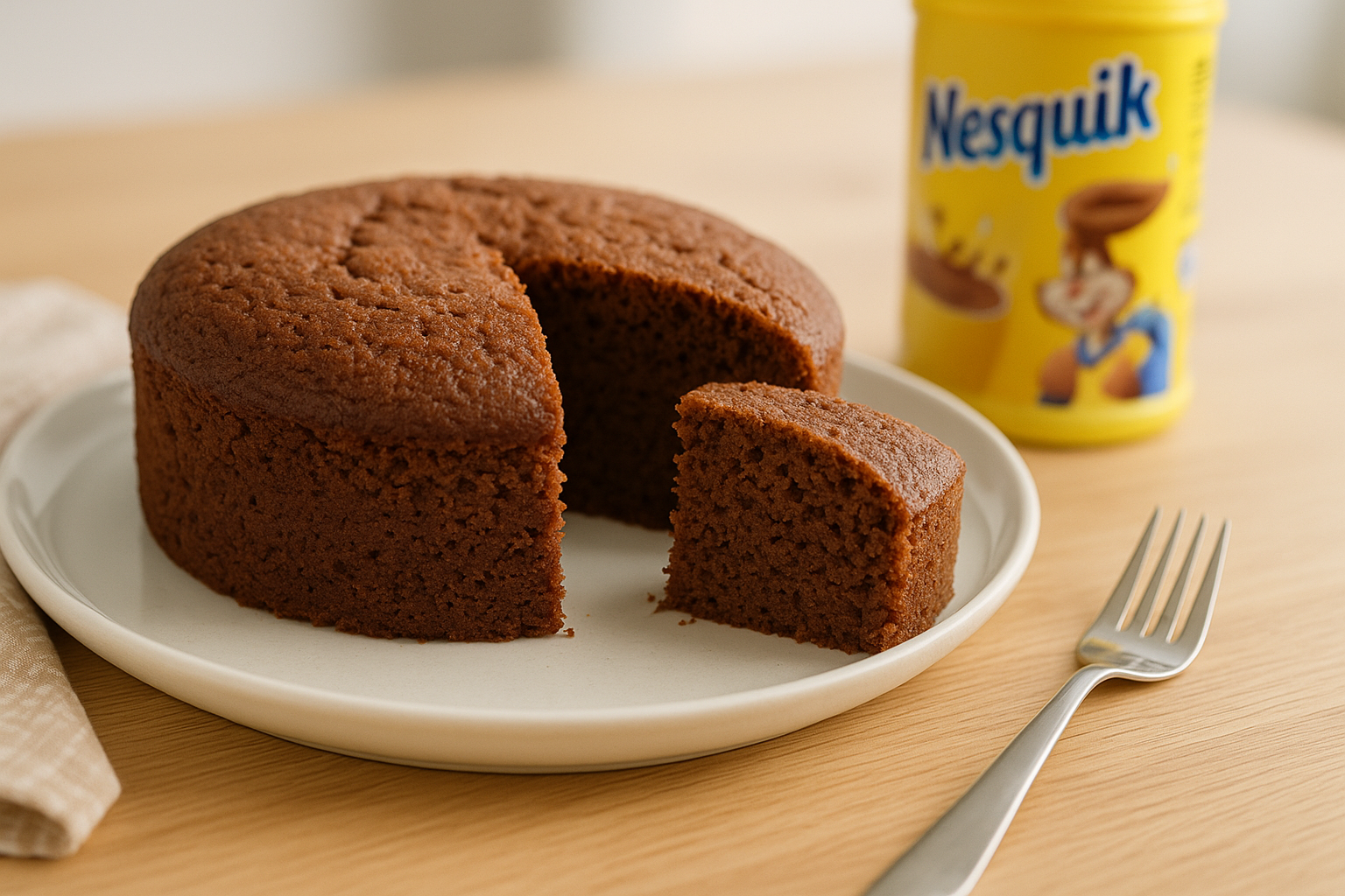 Plato de Bizcocho de Nesquik en Freidora de Aire: ¡Esponjoso y Delicioso!