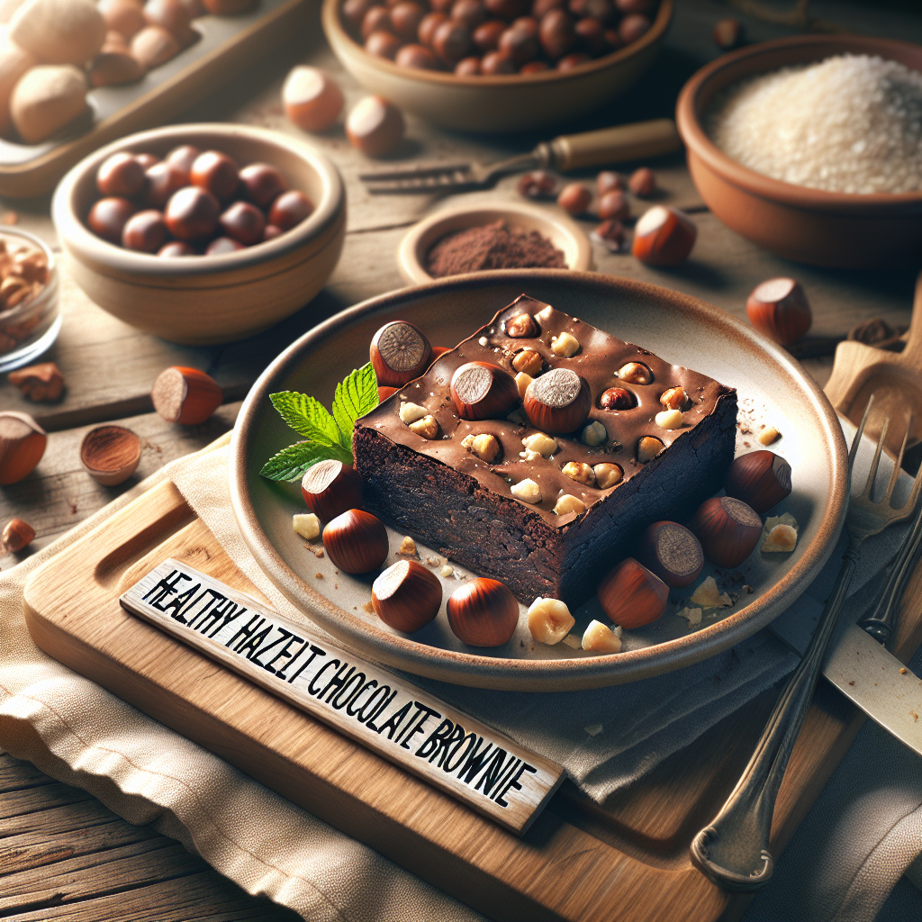 Plato de Brownie de Chocolate y Avellanas Saludable