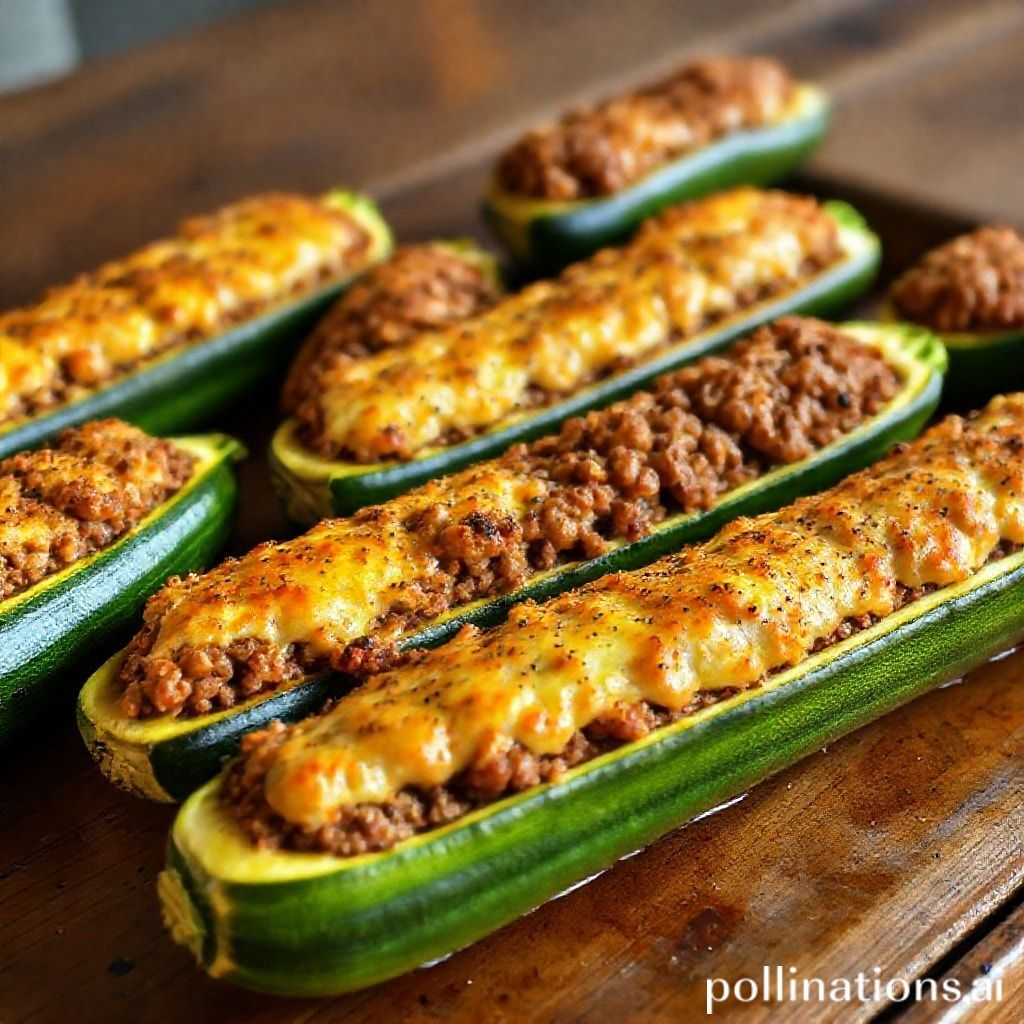 Plato de Calabacines Rellenos de Carne