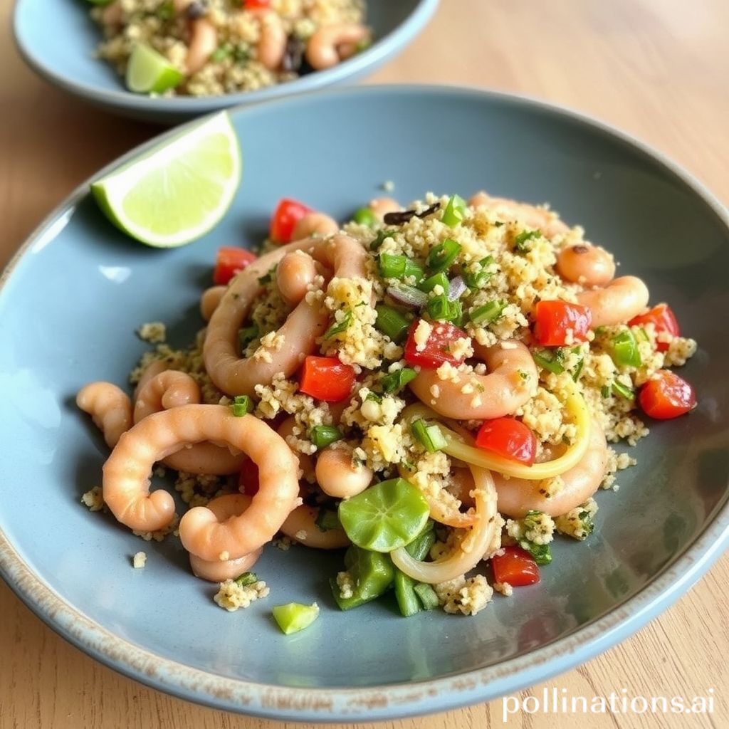 Plato de Calamares a la Romana con Ensalada de Quinoa
