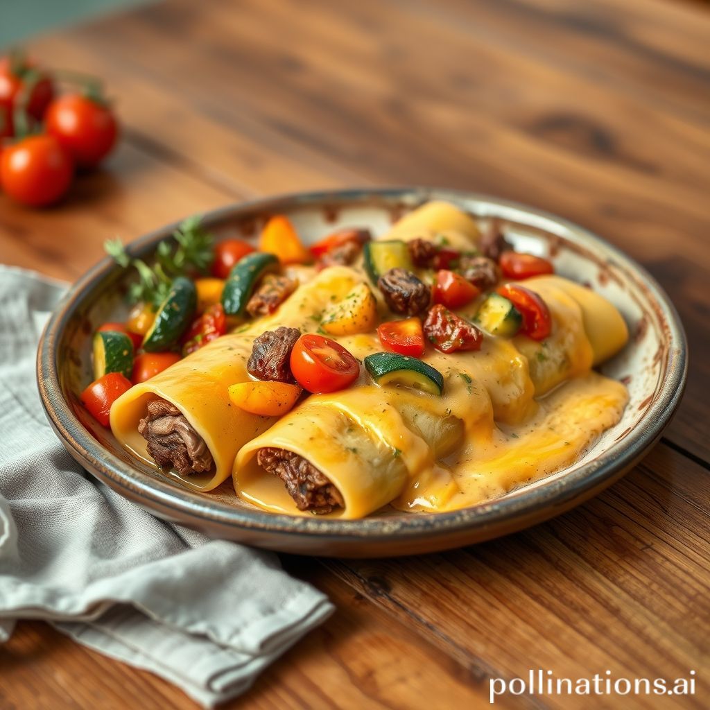 Plato de Canelones de Carrilleras con Verduras