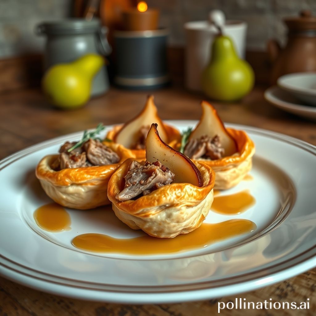 Plato de Canelones de Pato y Pera