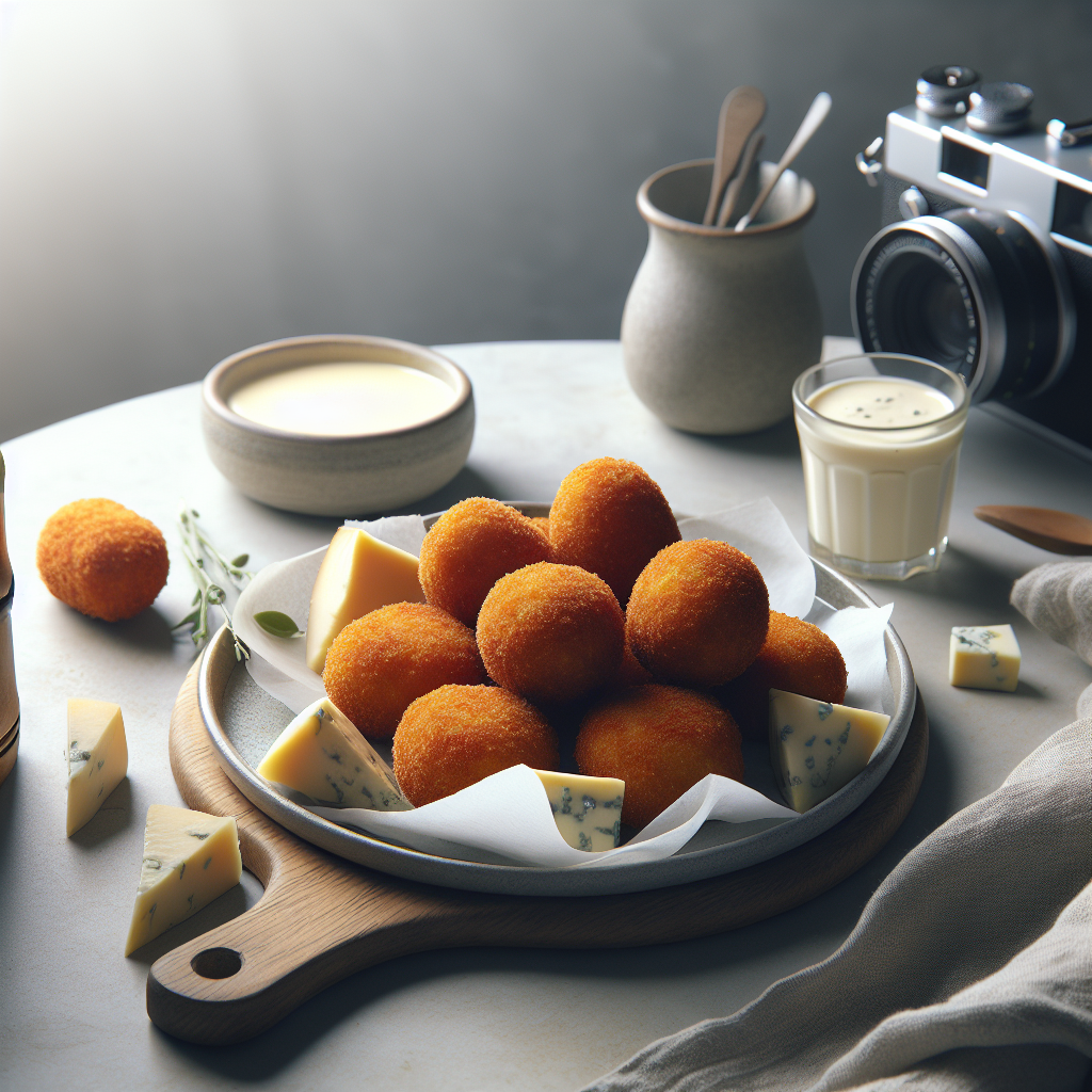 Plato de Croquetas de Queso Azul