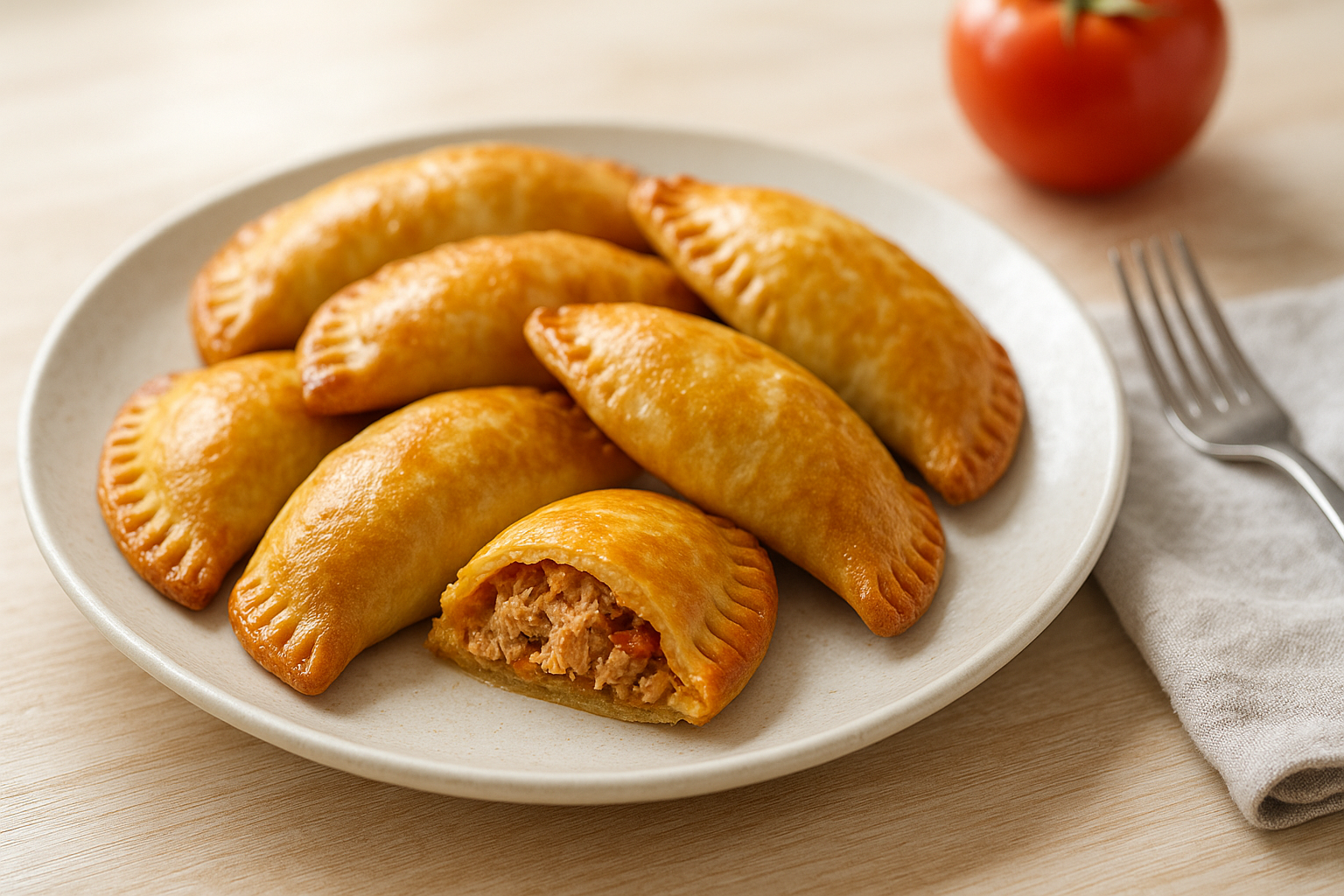 Plato de Empanadillas de atún al horno irresistibles