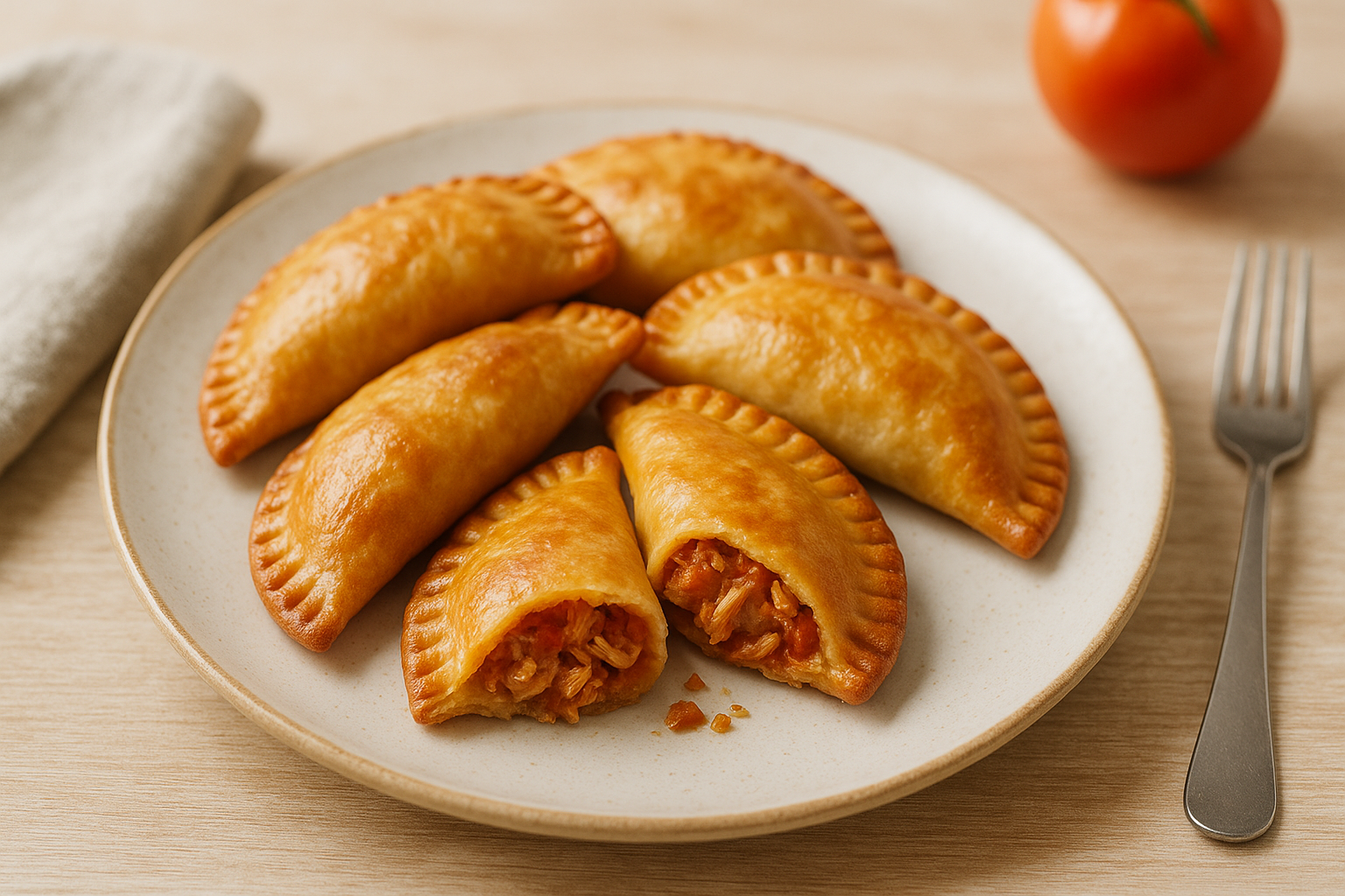 Plato de Empanadillas de atún irresistibles con obleas Buitoni