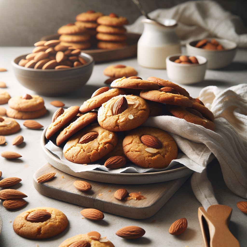 Plato de Galletas de Mantequilla con Almendra