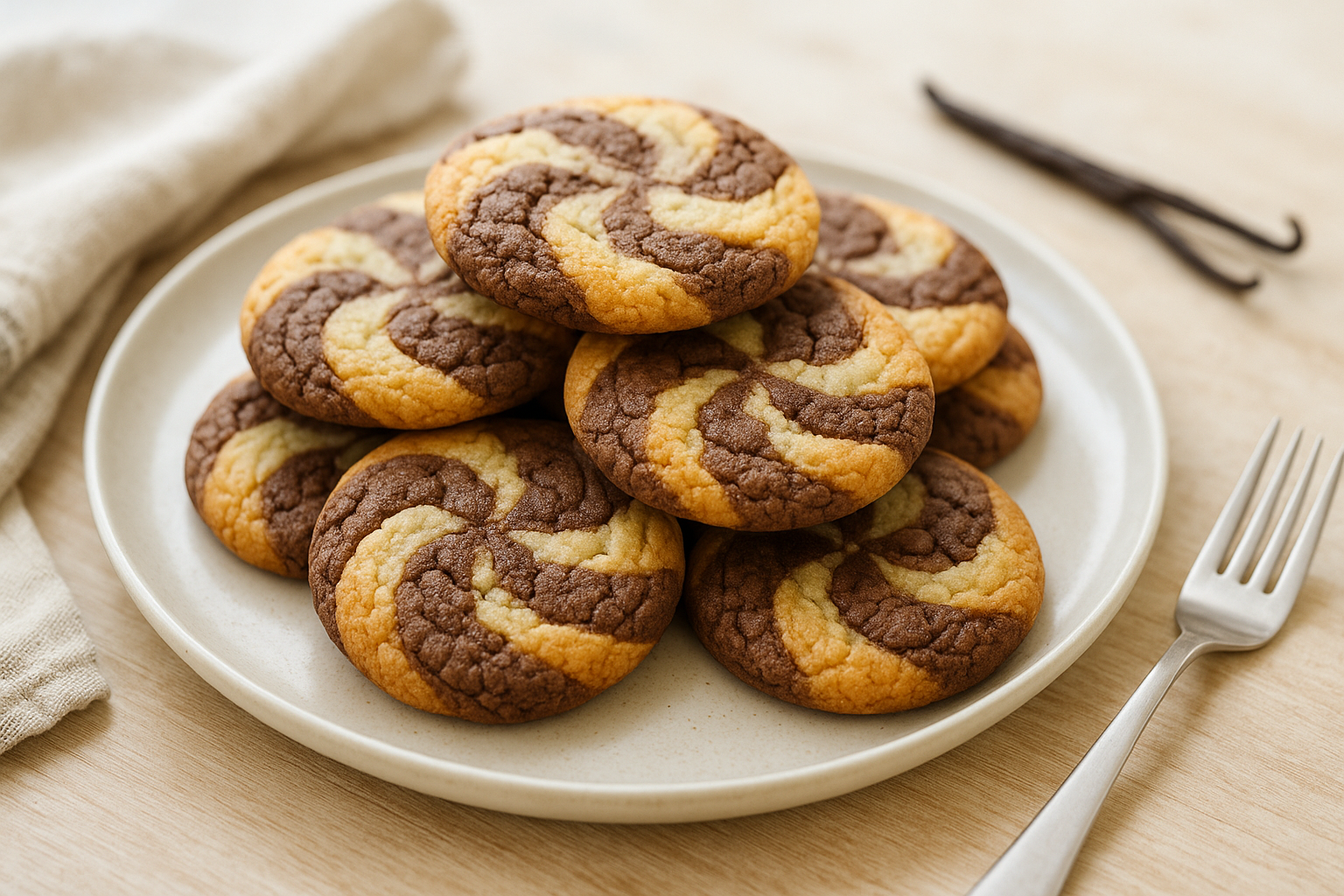 Galletas marmoleadas de vainilla y chocolate irresistibles en air fryer