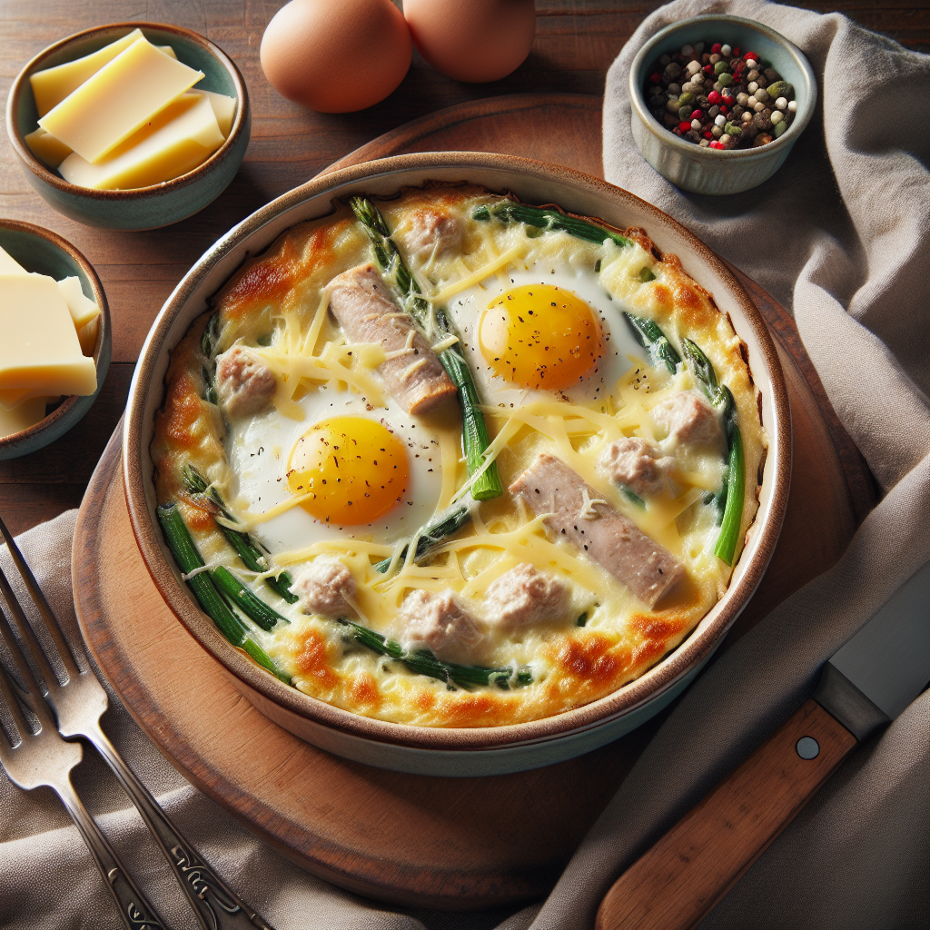 Plato de Gratinado de Proteínas con Huevo y Queso