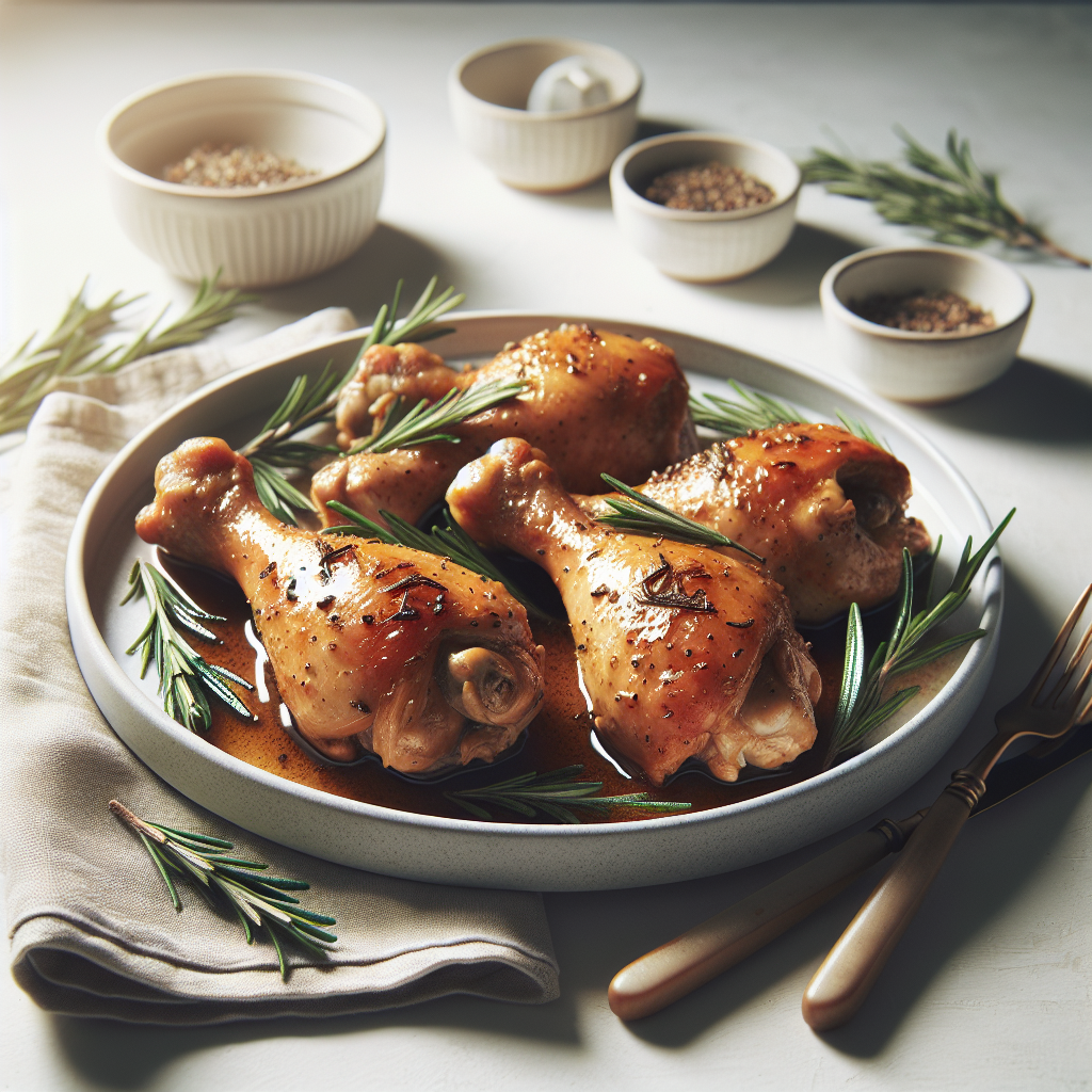 Plato de Jamoncitos de Pollo Guisados al Romero
