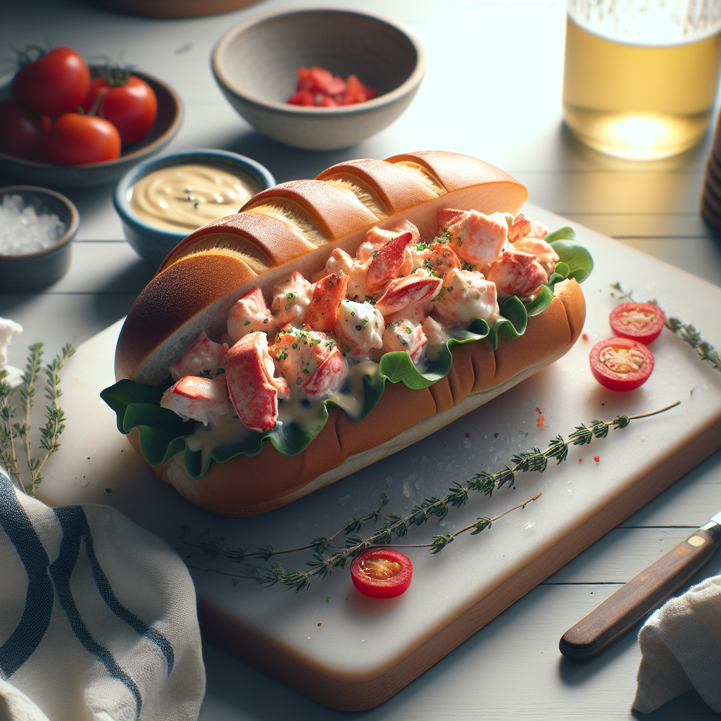 Plato de Lobster Roll Clásico
