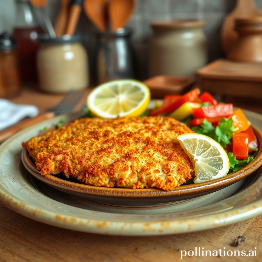 Plato de Milanesa de Pollo Saludable con Quinoa y Ensalada Fresca