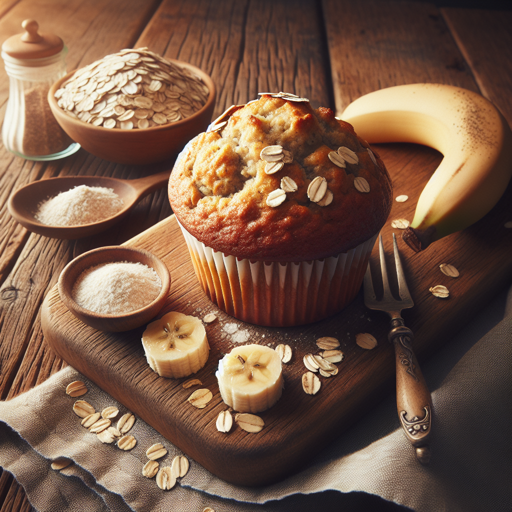 Plato de Muffins de Plátano y Avena