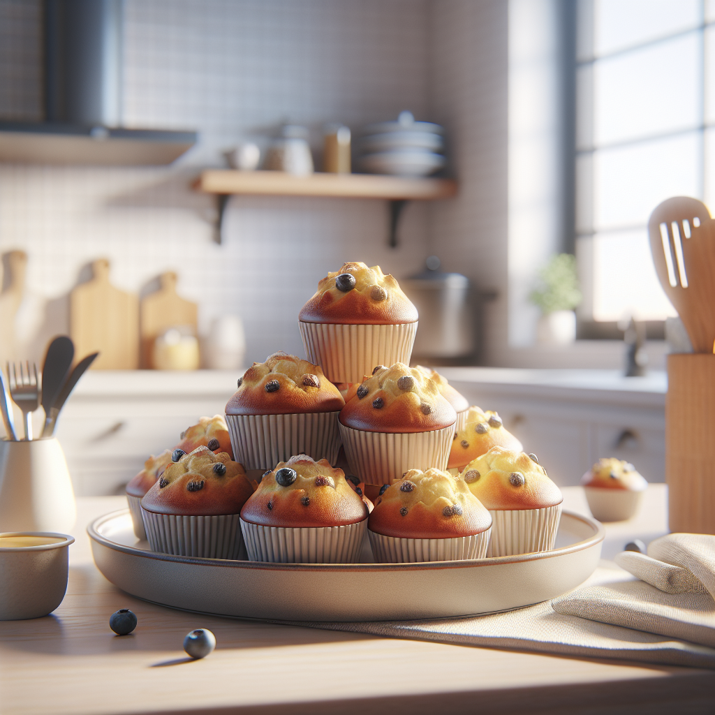 Plato de Muffins Esponjosos que Siempre Salen Bien