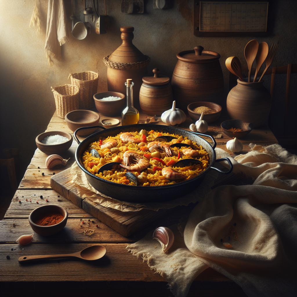 Plato de Paella Típica Valenciana