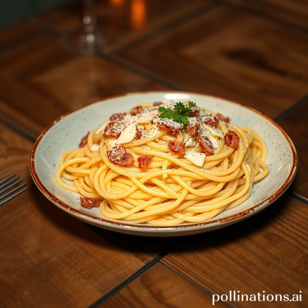 Plato de Pasta Carbonara Saludable
