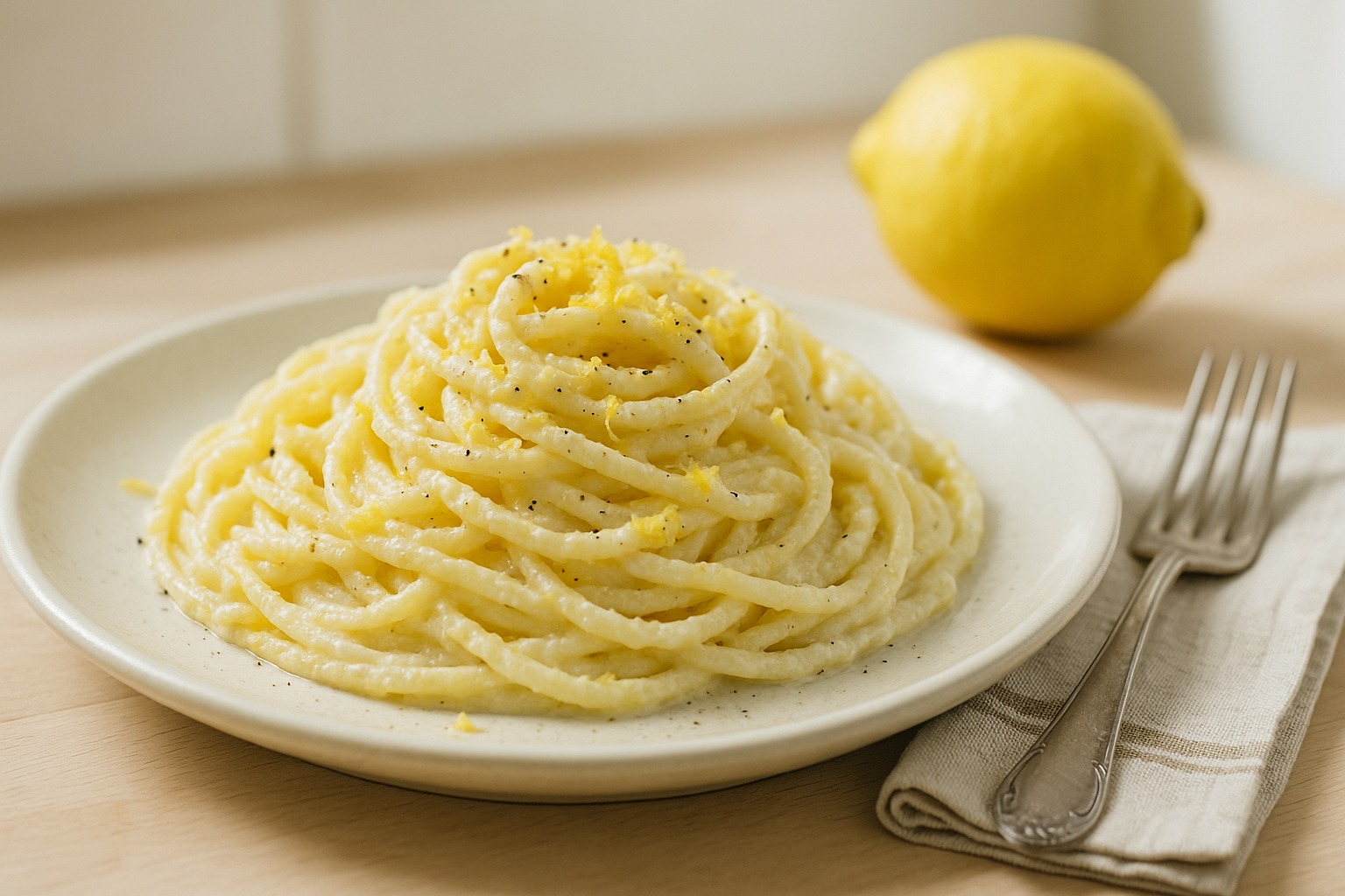 Plato de Pasta Ricotta al Limón: La Combinación Perfecta de Frescura y Cremoso