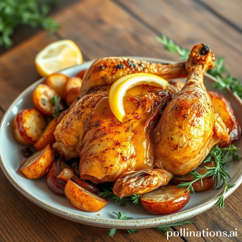 Plato de Pollo Asado a la Airfryer con Patatas y Cebolla
