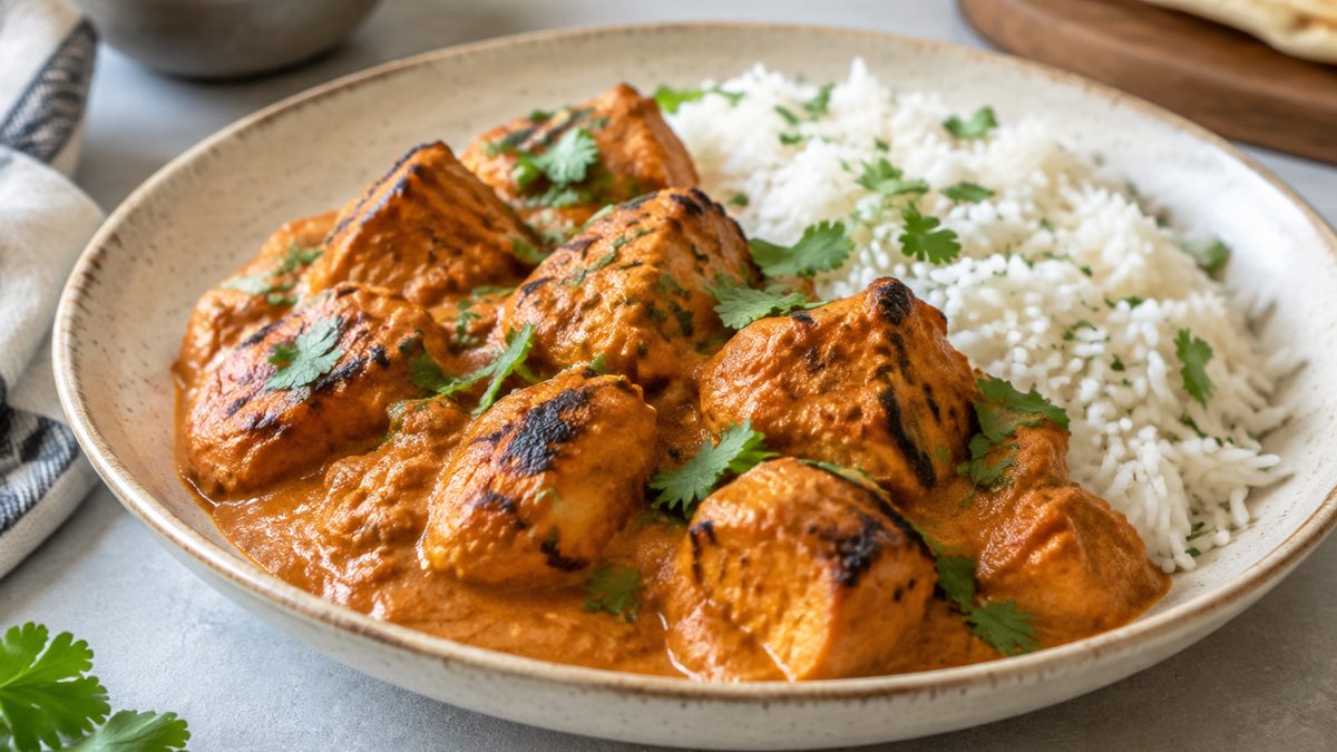 Plato de Pollo Tikka Masala en Air Fryer: Sabor y Facilidad