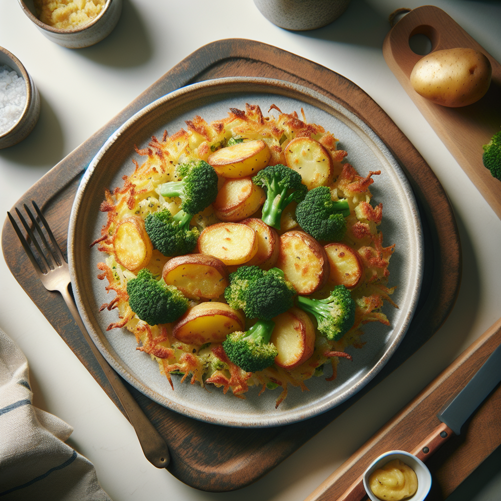 Plato de Rösti de Patatas y Brócoli