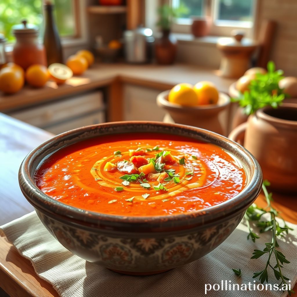 Plato de Salmorejo Cordobés Auténtico