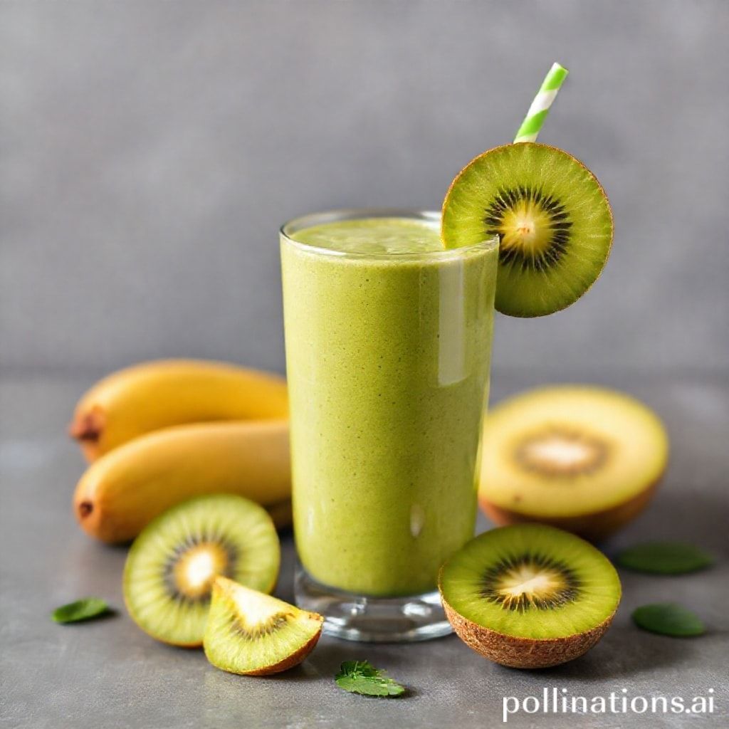 Plato de Smoothie de Plátano y Kiwi