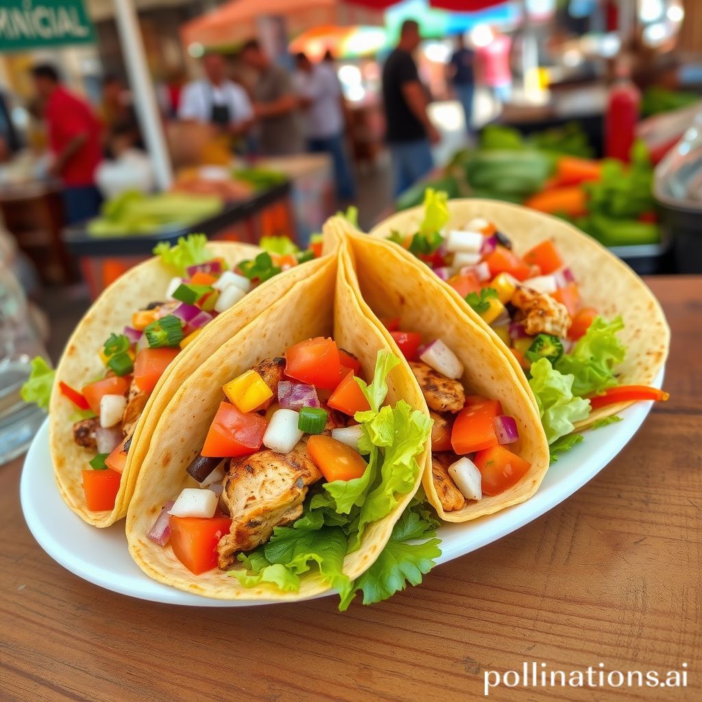 Plato de Tacos de Pollo con Verduras