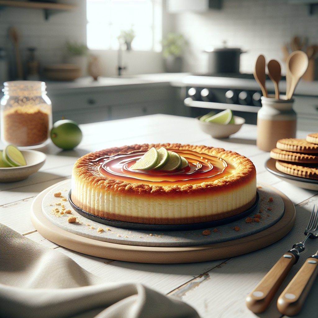 Plato de Tarta de queso de la Viña con base de galleta Lotus: un clásico renovado