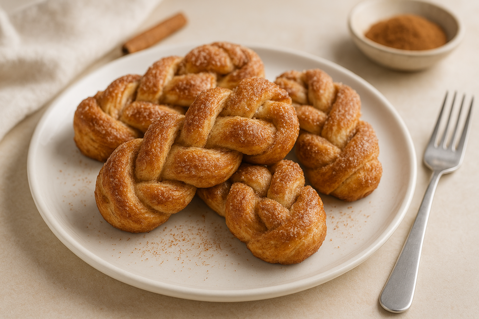 Trenzas de canela irresistibles en air fryer